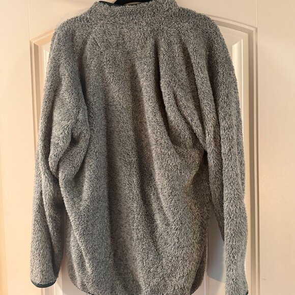 Antigua Green Bay Packers Sherpa Fleece Pullover – Grey/Green Quilted Snap Neck - Picture 5 of 5